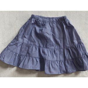 Castles and Crowns ruffle skirt navy blue gingham NWOT 3T